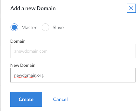 Clone an existing domain zone