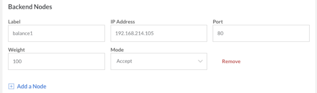 Adding a backend node to a NodeBalancer Adding a backend node to a NodeBalancer.